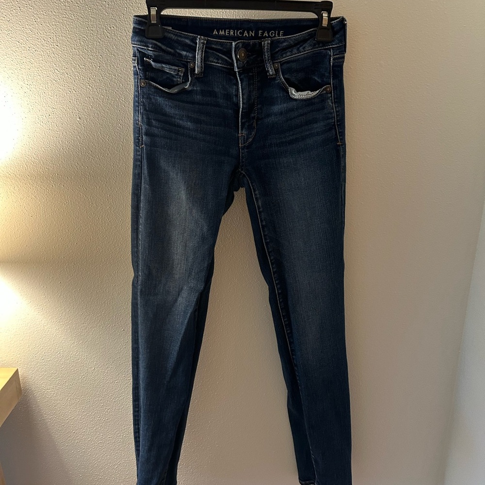 American Eagle Outfitters Women's Deep Indigo Skinny Jeans